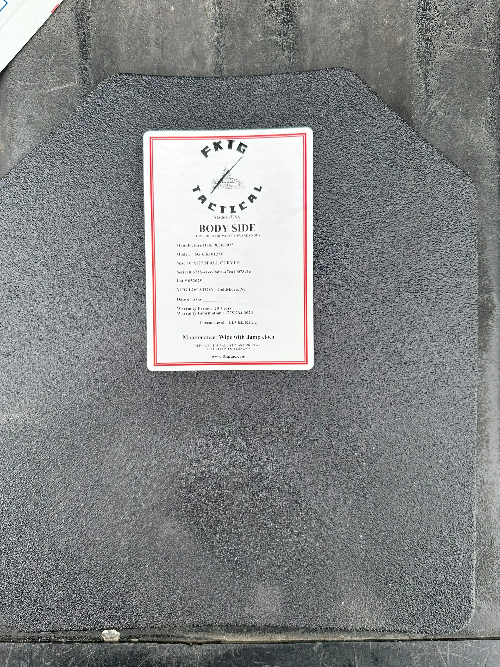 FKTG Tactical Perseus AR700 Steel Plates – NIJ III+ RF1 RF2 Protection - Image 3