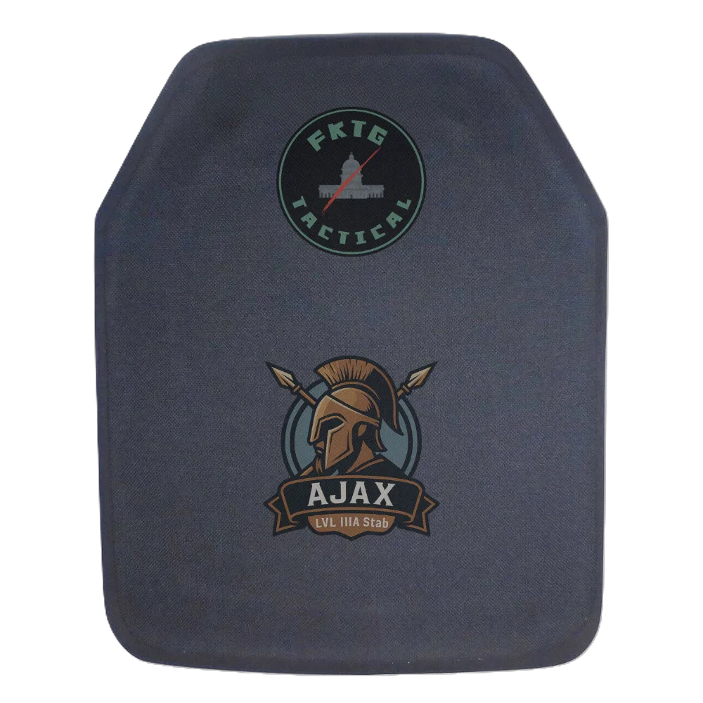 Ajax IIIA stab armor plate with curved UHMWPE design for ballistic and edged weapon protection