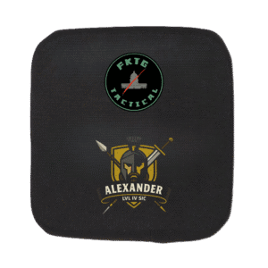 Alexander side plate 6x6 front with logo