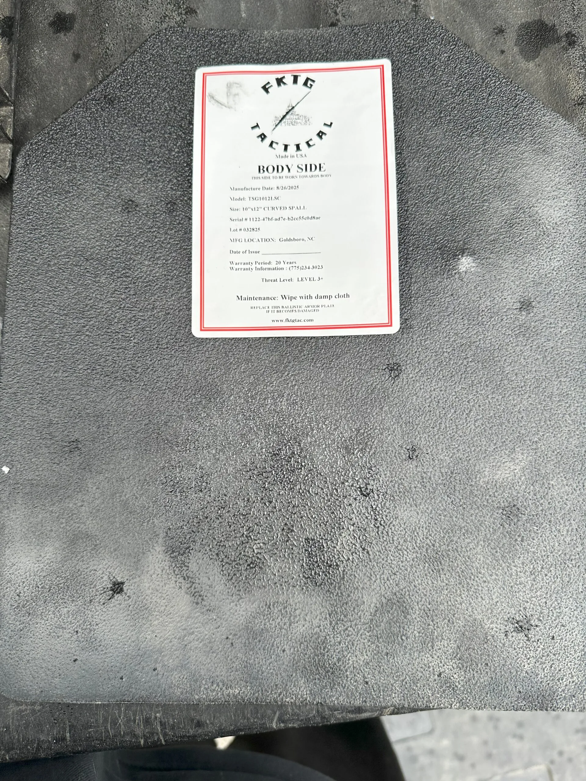 FKTG Tactical Scipio AR600 – Level III+ Steel Armor (Made in the USA) - Image 6