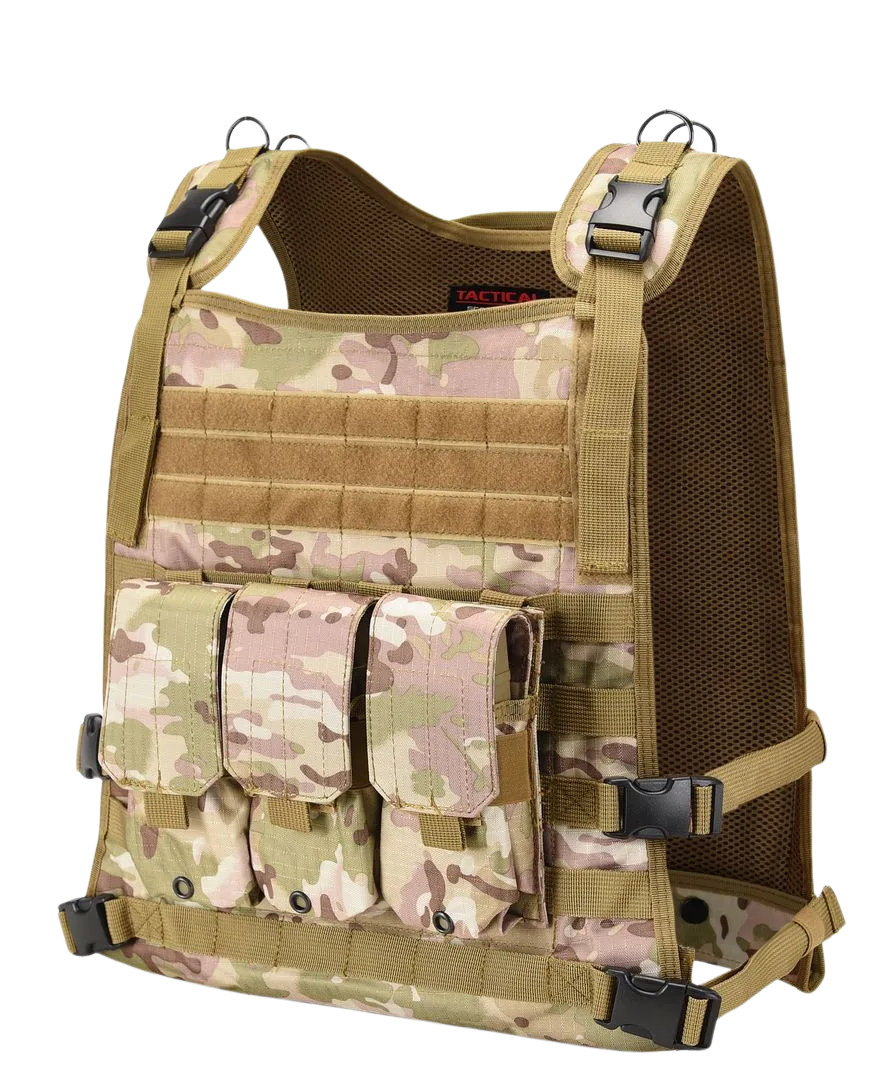 Tactical Scorpion Gear Wildcat MOLLE Plate Carrier – Modular 10x12 Armor Vest – Black, Multicam, OD Green, Coyote Brown