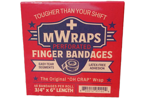 mWraps Finger & Knuckle Bandage Roll – 48 latex‑free perforated strips for hand protection