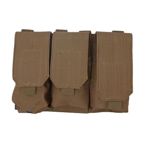 FKTG Tactical MOLLE Rifle Magazine Pouch in black, multicam, OD green, and coyote brown