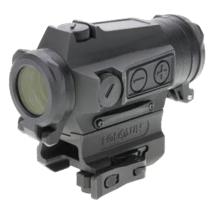 Holosun HE515CT-RD titanium red dot sight with flip caps and QD mount