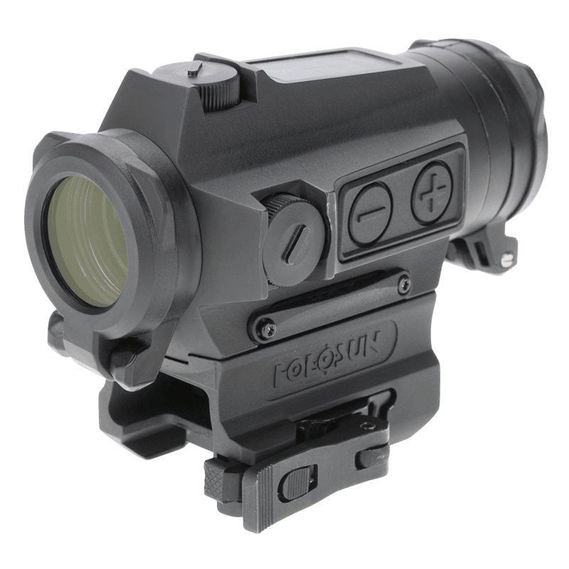 Holosun HE515CT-RD titanium red dot sight with flip caps and QD mount