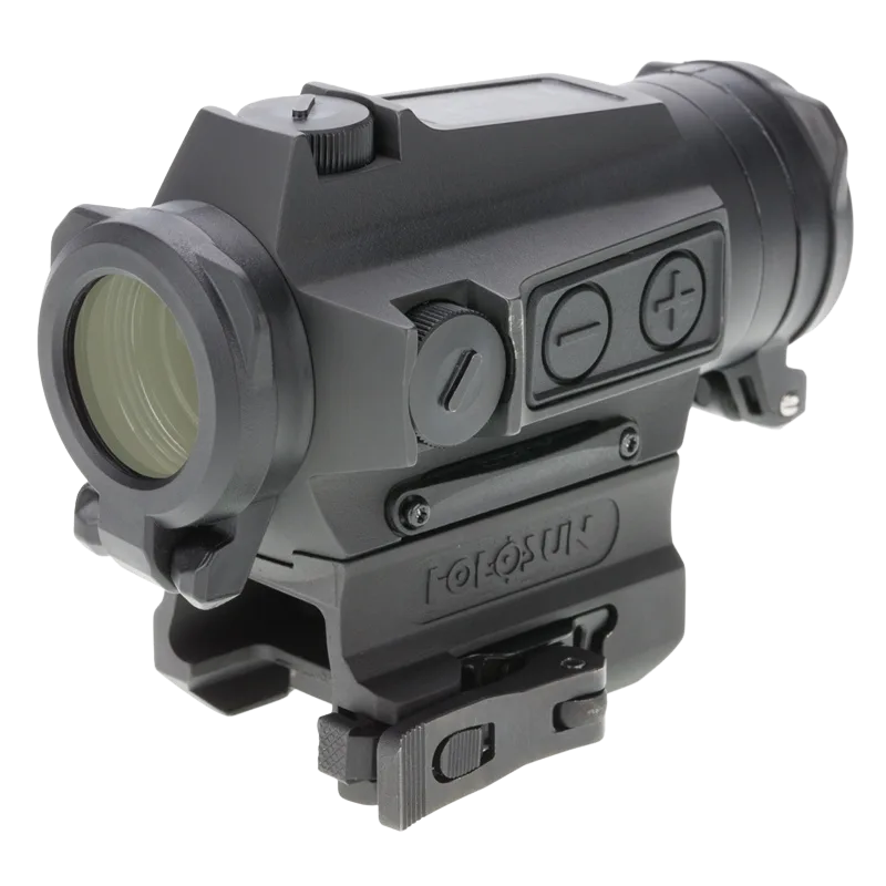 Holosun HE515CT-RD titanium red dot sight with flip caps and QD mount