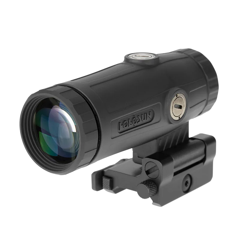 Holosun HM3X 3X red dot magnifier with QD flip mount and aluminum housing
