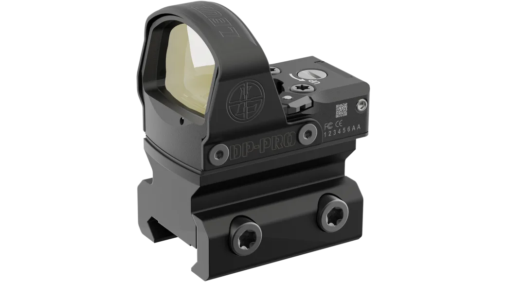 Leupold DeltaPoint Pro red dot sight with large viewing window and aluminum housing